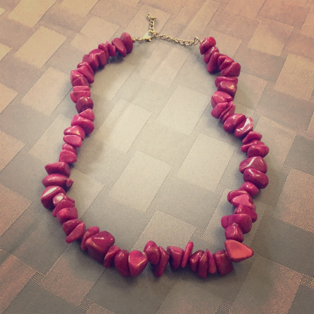 Purple rock/ stone necklace